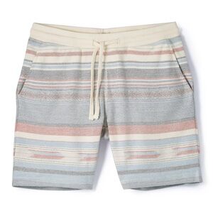 Faherty Byron Bay Stripe Organic Cotton Sweatshorts SIERRA PARADISE Size L